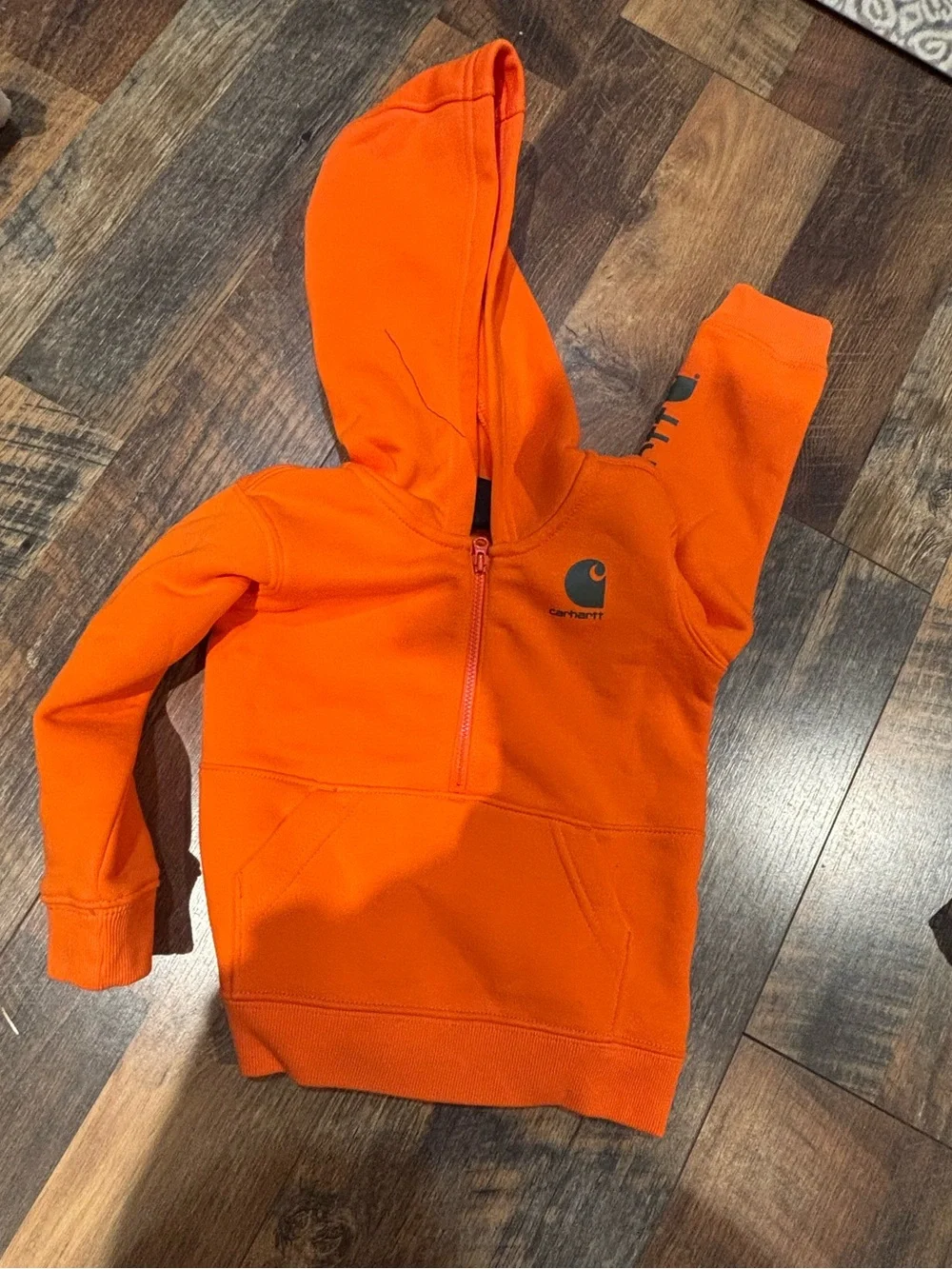 Carhartt hunter orange hoodie child size 18 months